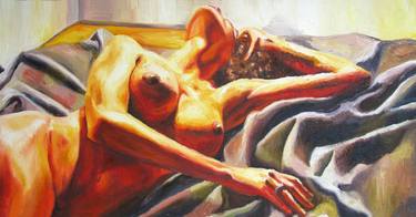 erotic nude woman painting realism paintings realistic artworks of female by israeli painter raphael perez thumb