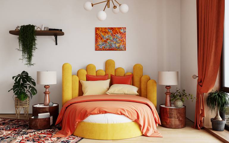 Original Abstract Botanic Painting by Elena Giersch