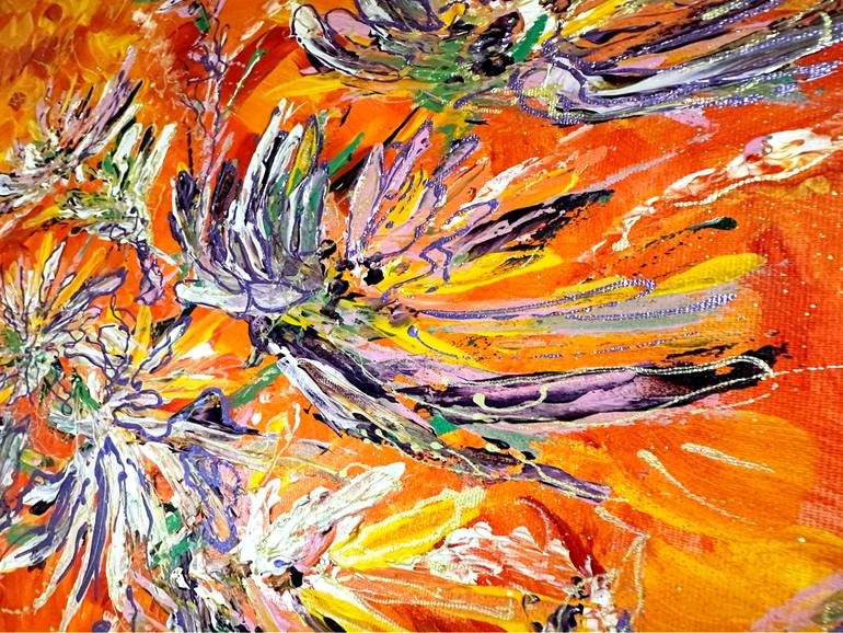 Original Abstract Botanic Painting by Elena Giersch