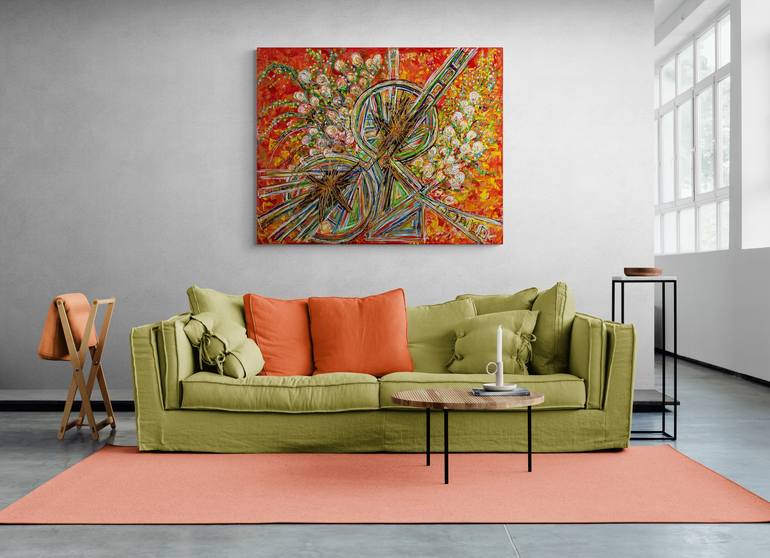 Original Cubism Abstract Painting by Elena Giersch