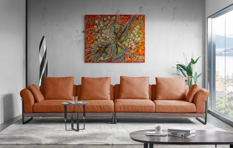 Original Cubism Abstract Painting by Elena Giersch