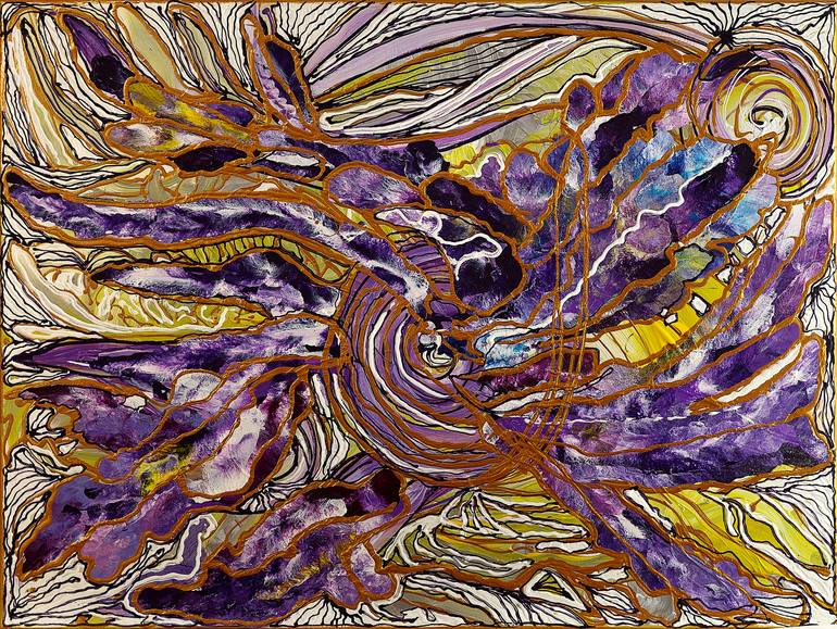 Original Abstract Painting by Elena Giersch | Abstract Art on Canvas | Flight of fantasy into the world of wonders and delights.