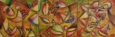 Original Cubism Abstract Painting by Alejandra Abad