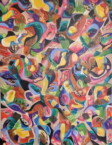 Original Surrealism Abstract Painting by Alejandra Abad
