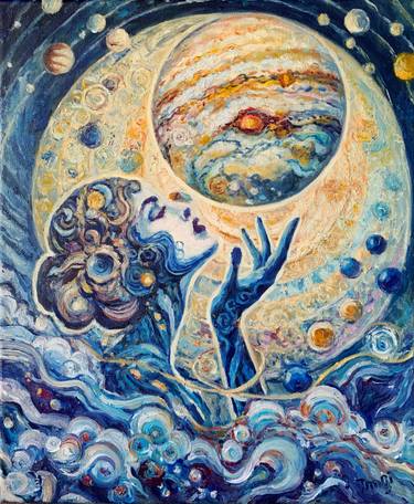 Original Art Deco Fantasy Painting by Inn Gi