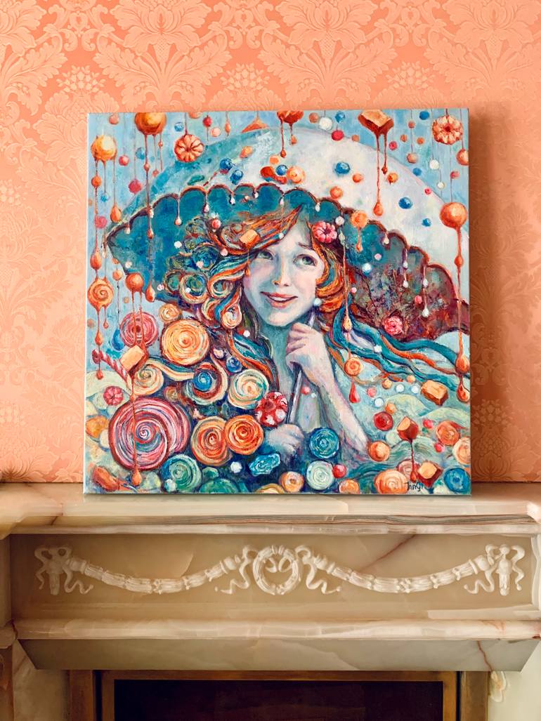 Original Art Nouveau Fantasy Painting by Inn Gi