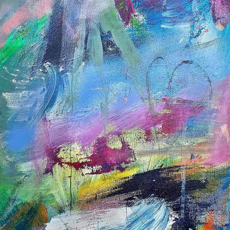 Original Abstract Expressionism Abstract Mixed Media by Natalie Dadamio