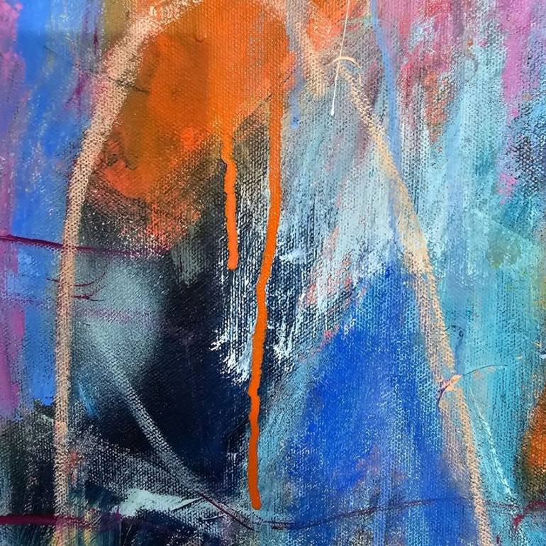 Original Abstract Expressionism Abstract Mixed Media by Natalie Dadamio