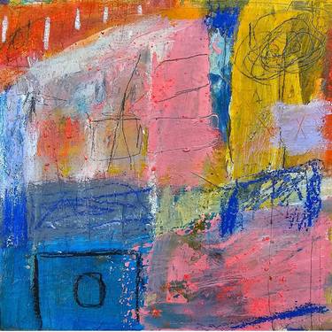 Original Abstract Expressionism Abstract Mixed Media by Natalie Dadamio