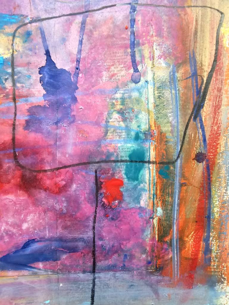 Original Abstract Expressionism Abstract Mixed Media by Natalie Dadamio