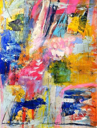 Original Abstract Expressionism Abstract Mixed Media by Natalie Dadamio