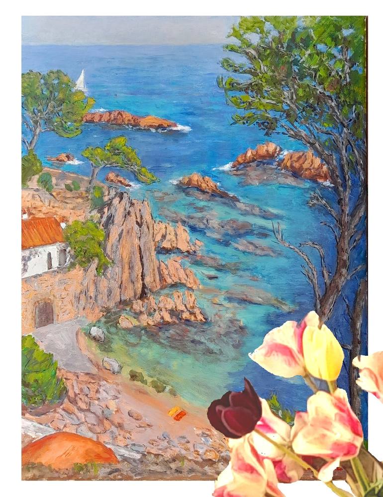 Original Impressionism Seascape Painting by ERIC DELAVAL