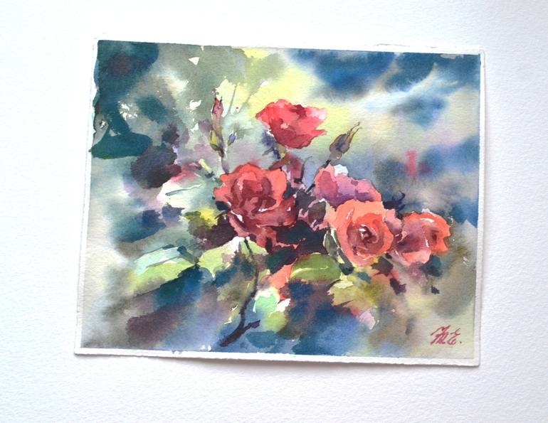Original Impressionism Floral Painting by Yulia Evsyukova