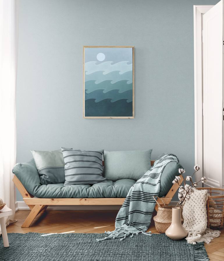 Original Bauhaus Landscape Painting by Barbara Wielgosz