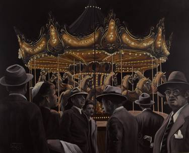 Original Realism People Painting by Professor Gerhard Silber