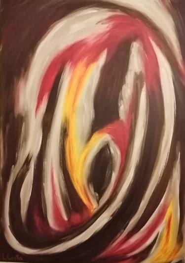 Original Art Deco Abstract Painting by Luciano Costa