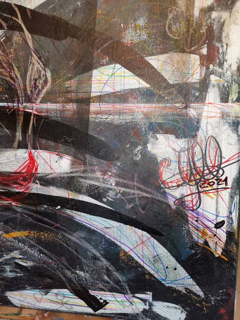 Original Abstract Expressionism Animal Painting by Luciano Costa