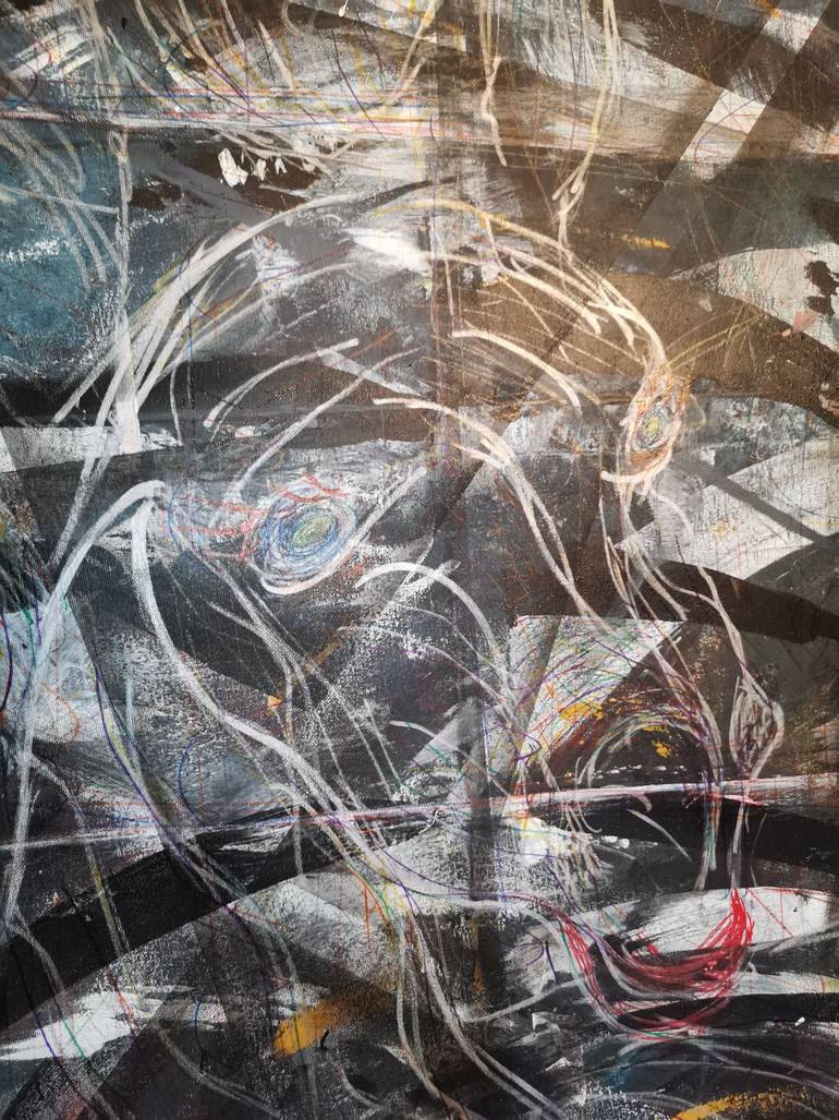 Original Abstract Expressionism Animal Painting by Luciano Costa