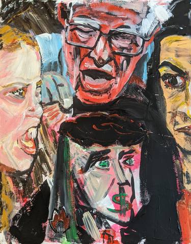 Original Politics Paintings by Echoing Multiverse