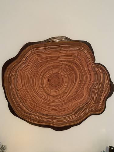TREE LEATHER WALL ART 112 YEAR OLD REDWOOD #208 thumb
