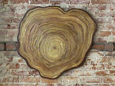 Tree Leather Wall Art - petrified Southern Yellow Pine #110 thumb