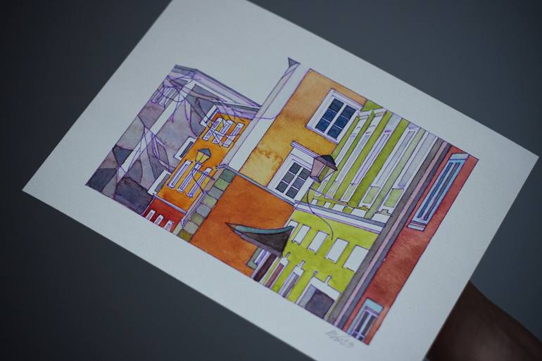 Original Architecture Painting by Daria Maier
