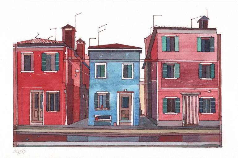 Original Impressionism Architecture Paintings by Daria Maier
