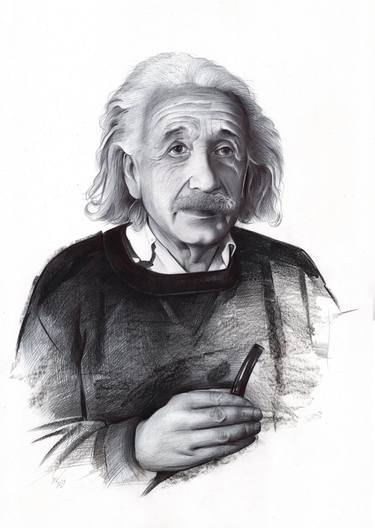 Albert Einstein (Photorealistic Ballpoint Pen Portrait) thumb