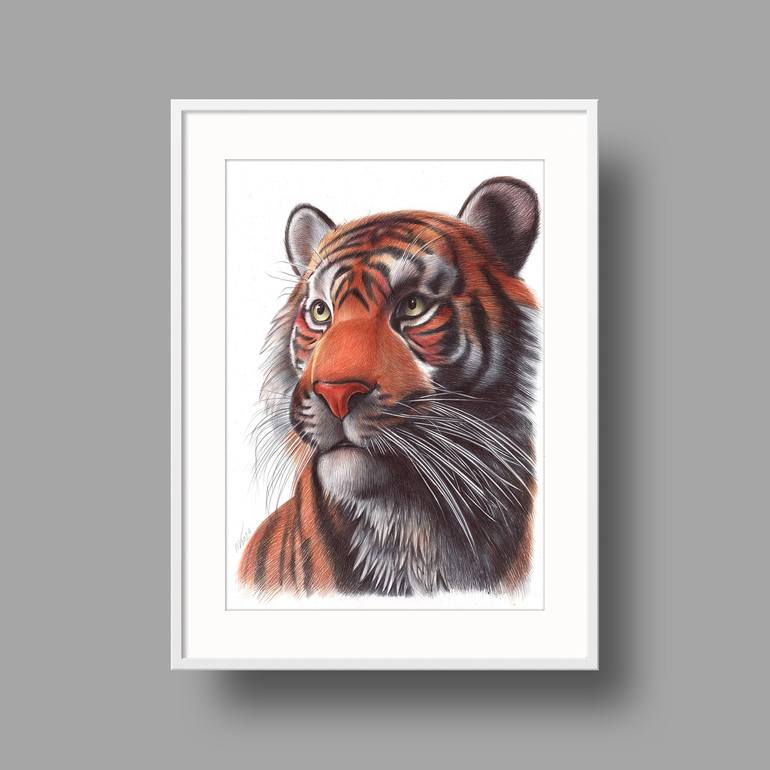 Original Photorealism Animal Drawing by Daria Maier