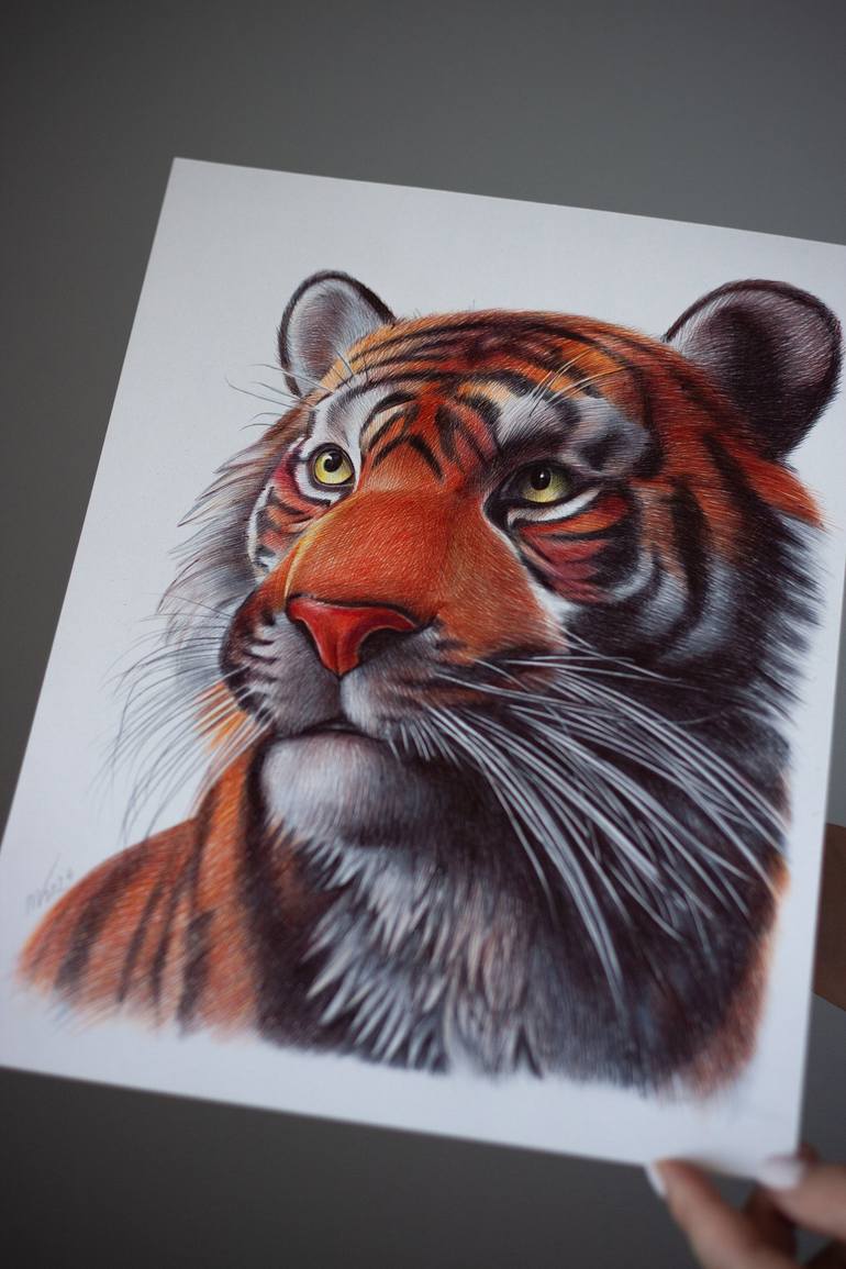 Original Photorealism Animal Drawing by Daria Maier