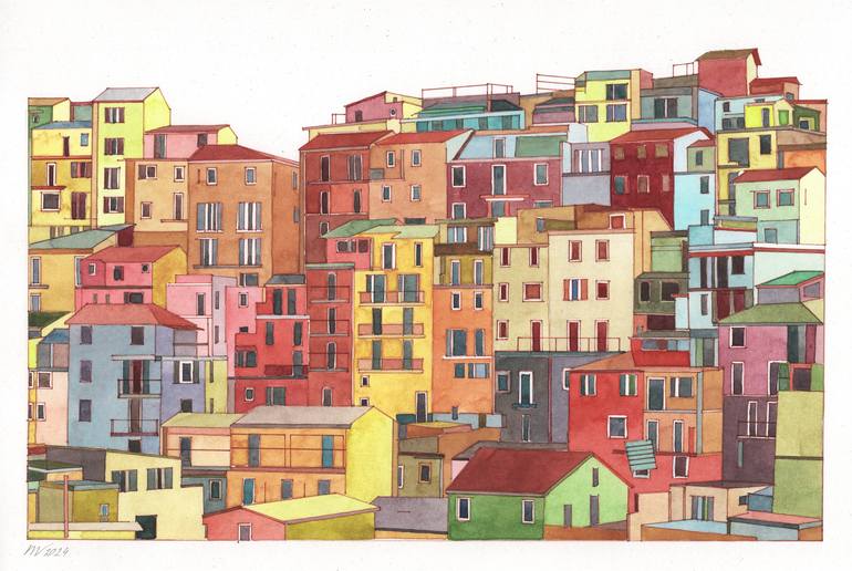 Original Impressionism Architecture Paintings by Daria Maier
