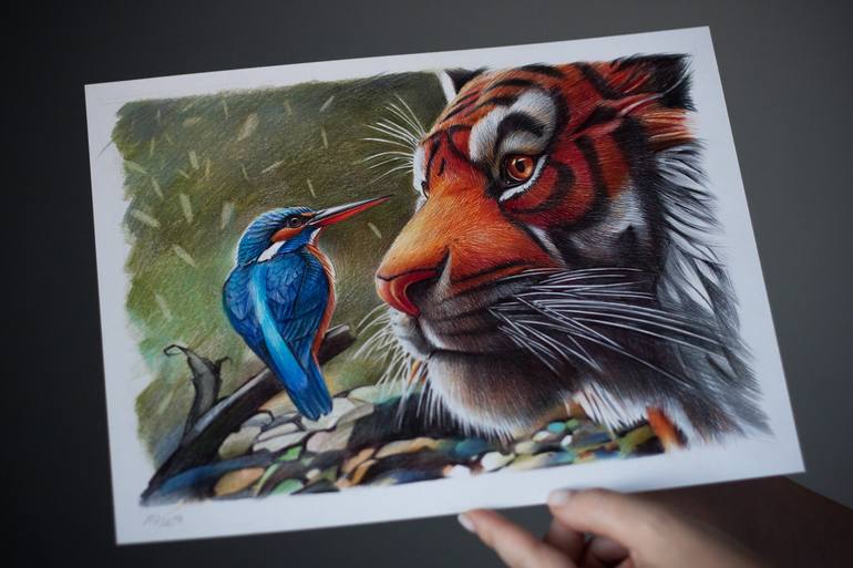 Original Photorealism Animal Drawing by Daria Maier