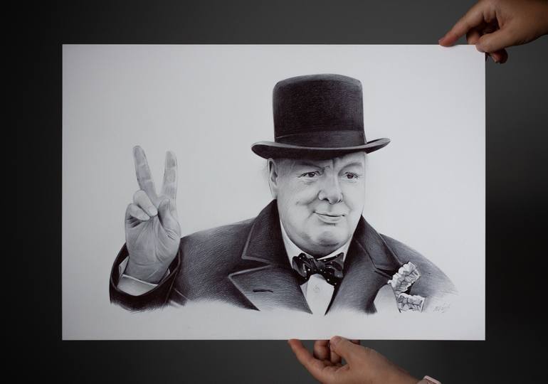 Original Photorealism People Drawing by Daria Maier