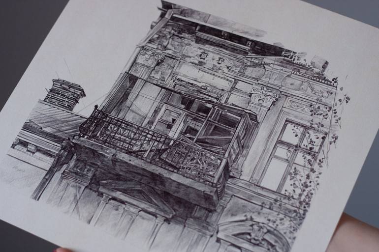 Original Architecture Drawing by Daria Maier