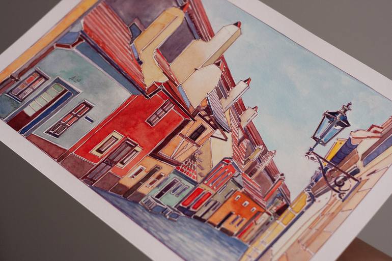 Original Illustration Architecture Painting by Daria Maier