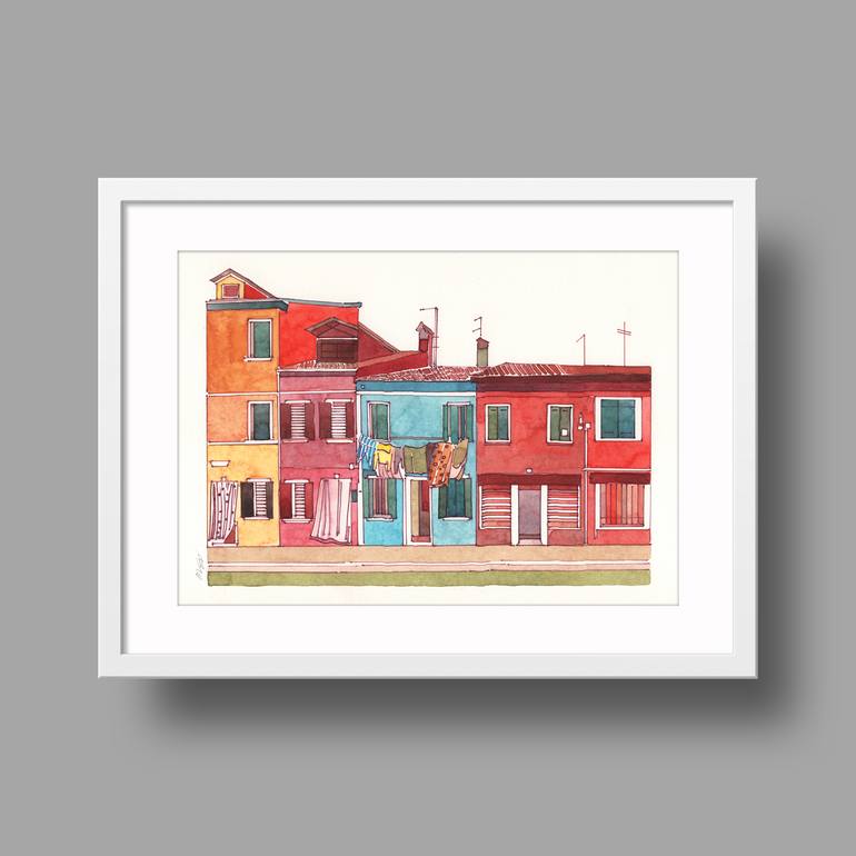 Original Documentary Architecture Painting by Daria Maier