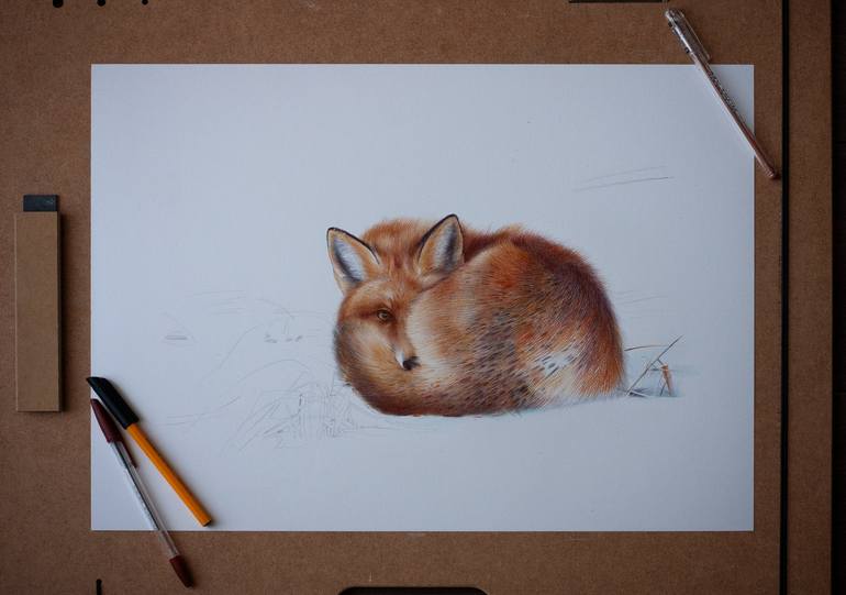 Original Animal Drawing by Daria Maier