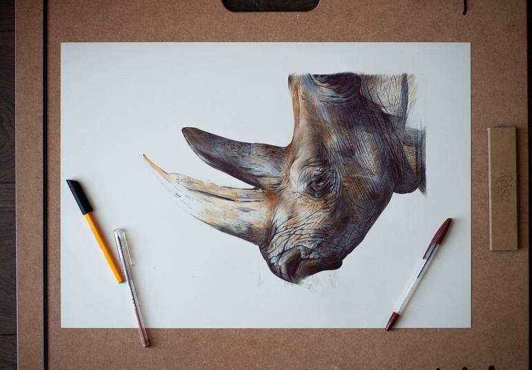 Original Animal Drawing by Daria Maier