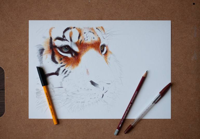 Original Animal Drawing by Daria Maier