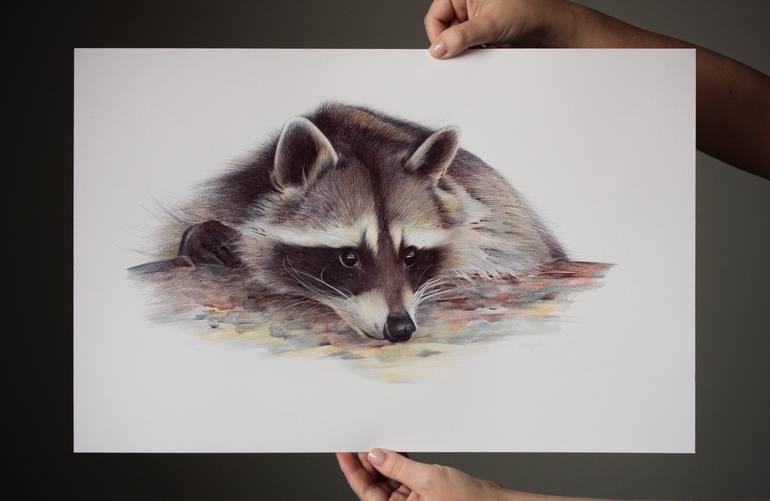Original Photorealism Animal Drawing by Daria Maier
