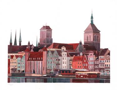 Original Architecture Paintings by Daria Maier