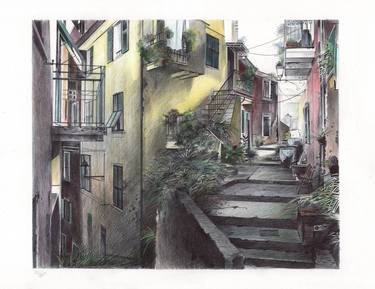 Original Photorealism Architecture Drawings by Daria Maier