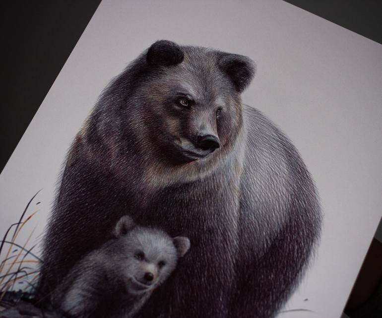 Original Photorealism Animal Drawing by Daria Maier