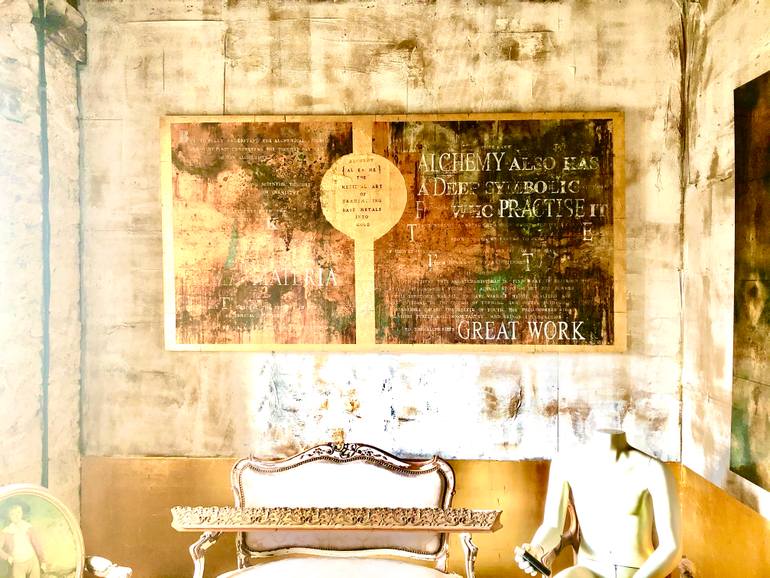 Original Abstract Typography Painting by Johnny Darko