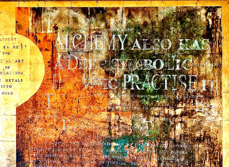 Original Abstract Typography Painting by Johnny Darko