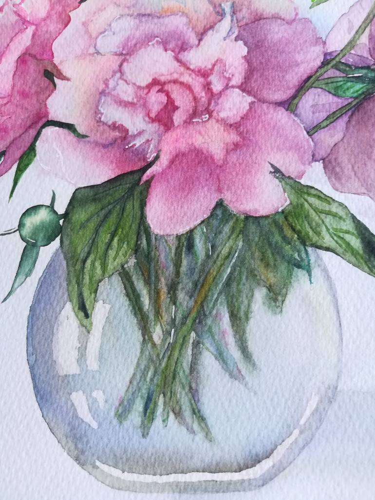 Original Fine Art Floral Painting by Victoria Girerd