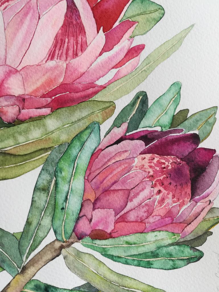 Original Minimalism Floral Painting by Victoria Girerd