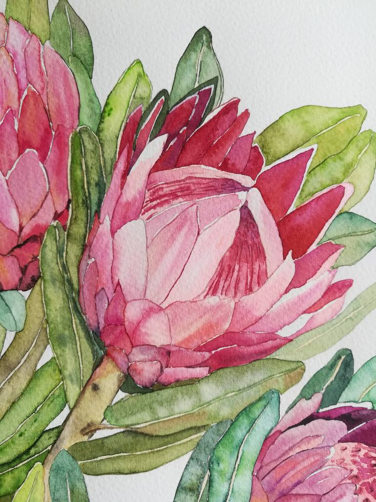 Original Minimalism Floral Painting by Victoria Girerd