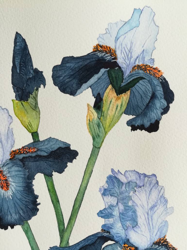 Original Minimalism Floral Painting by Victoria Girerd