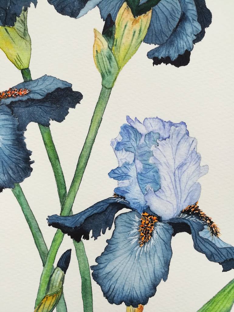 Original Minimalism Floral Painting by Victoria Girerd